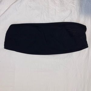 strapless black bikini top